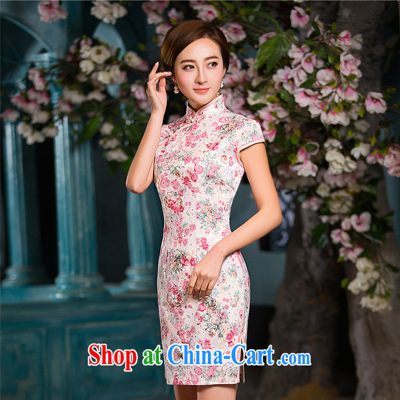 2015 spring and summer new dresses, dresses and Stylish retro improved cheongsam dress daily cultivating short dresses female XXL, Jing Hai dreams married Yi, shopping on the Internet