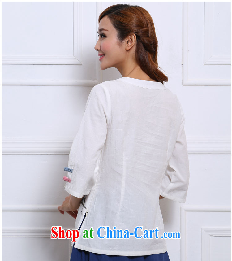 Energy, Philip Li 2015 summer new cotton Ma girl T-shirt Chinese retro stamp Chinese White S pictures, price, brand platters! Elections are good character, the national distribution, so why buy now enjoy more preferential! Health