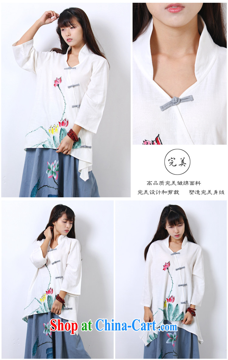 Energy, Philip Li new, hand-painted cotton Ma T-shirt female Chinese China wind improved Han-white S pictures, price, brand platters! Elections are good character, the national distribution, so why buy now enjoy more preferential! Health