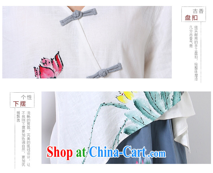 Energy, Philip Li new, hand-painted cotton Ma T-shirt female Chinese China wind improved Han-white S pictures, price, brand platters! Elections are good character, the national distribution, so why buy now enjoy more preferential! Health