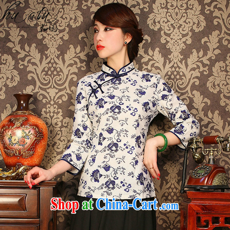 Spend figure, Tang is new, retro style of Chinese improved cotton the pomegranate cuff in Chinese T-shirt such as the color 2 XL, spend figure, shopping on the Internet