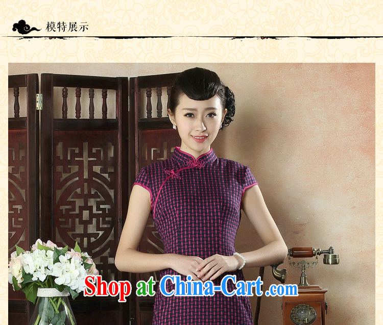 Dan smoke new summer, dresses, Ms. Chinese improved, for a grid of Korea, elegant daily short cheongsam dress such as the color 2 XL pictures, price, brand platters! Elections are good character, the national distribution, so why buy now enjoy more preferential! Health