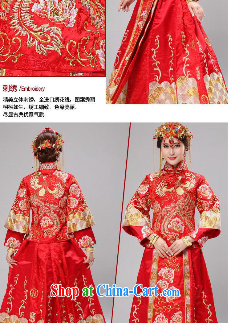 man she married Yi 2015 new high-end show reel service use phoenix embroidery married Yi bridal dresses Chinese wedding dress costumes toast clothing gold and silver thread and skirt red XXXL pictures, price, brand platters! Elections are good character, the national distribution, so why buy now enjoy more preferential! Health