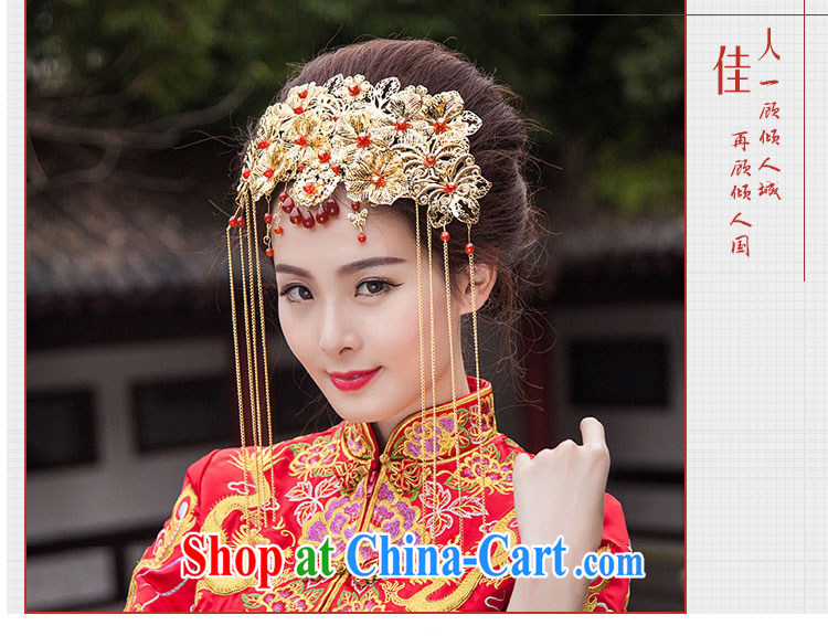 man she married, bridal jewelry costumes Bong-Koon-su Wo kimono robes and ornaments Chinese national class comb Hair accessories the Kanzashi retro-decorated classic red and take flow, with golden pictures, price, brand platters! Elections are good character, the national distribution, so why buy now enjoy more preferential! Health