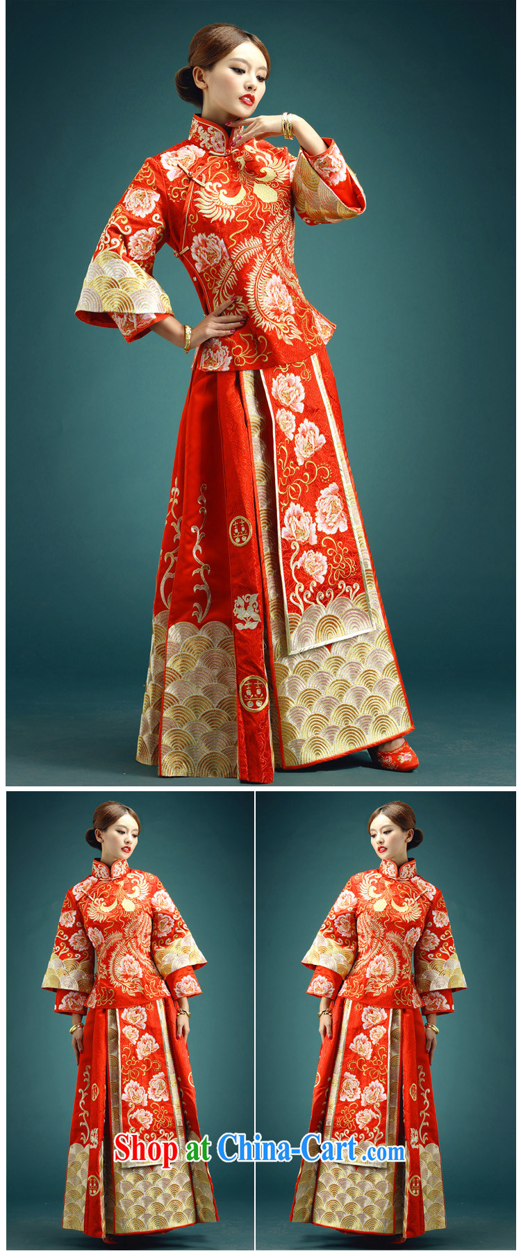 man she married clothing high-end custom New antique Chinese wedding dress summer red-su Wo service dragon costume dramas of marriage-service Service Bridal wedding toast wedding red XXXL pictures, price, brand platters! Elections are good character, the national distribution, so why buy now enjoy more preferential! Health
