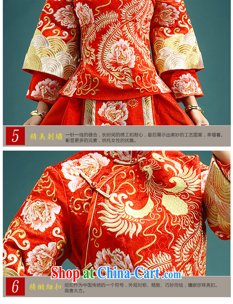 man she married clothing high-end custom New antique Chinese wedding dress summer red-su Wo service dragon costume dramas of marriage-service Service Bridal wedding toast wedding red XXXL pictures, price, brand platters! Elections are good character, the national distribution, so why buy now enjoy more preferential! Health