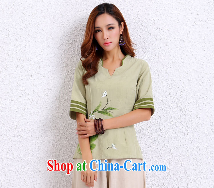 Energy, Philip Li 2015 new cotton Ma T-shirt ladies flouncing stamp China wind improved Han-green L pictures, price, brand platters! Elections are good character, the national distribution, so why buy now enjoy more preferential! Health