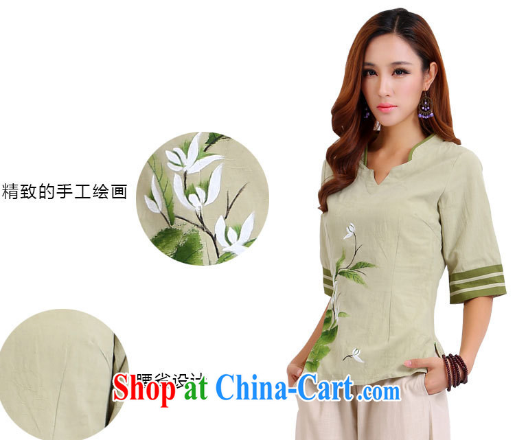 Energy, Philip Li 2015 new cotton Ma T-shirt ladies flouncing stamp China wind improved Han-green L pictures, price, brand platters! Elections are good character, the national distribution, so why buy now enjoy more preferential! Health