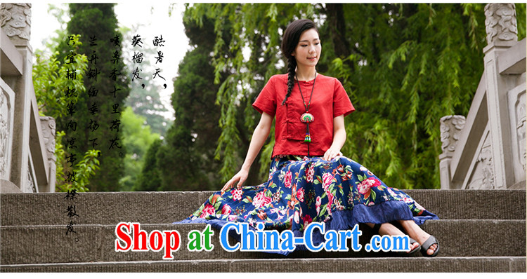 In 2015 Moon Ethnic Wind women's clothing cotton summer the Chinese clothing retro small shirt improved Tang is short for the red shirt are code pictures, price, brand platters! Elections are good character, the national distribution, so why buy now enjoy more preferential! Health