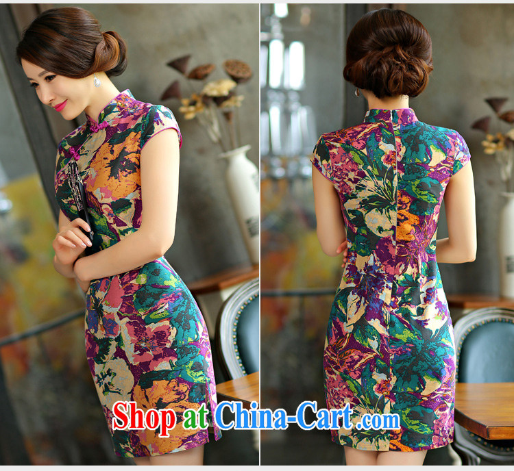 Chow and honey 2015 new cheongsam dress summer basket stamp duty the retro improved cultivation short daily outfit suit M pictures, price, brand platters! Elections are good character, the national distribution, so why buy now enjoy more preferential! Health