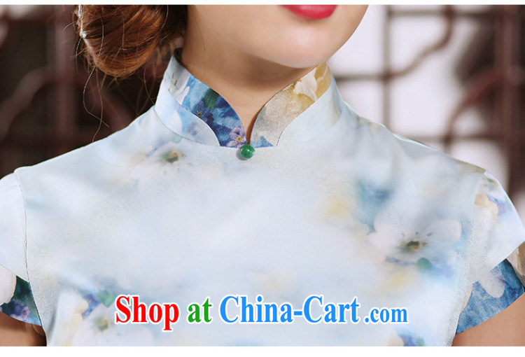 Butterfly Lovers 2015 new dresses cheongsam short summer stylish improved daily short-sleeved Silk Cheongsam figure XXL pictures, price, brand platters! Elections are good character, the national distribution, so why buy now enjoy more preferential! Health