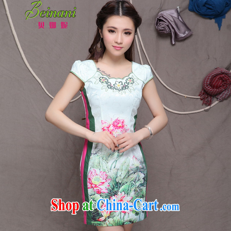 Addis Ababa her summer 2015 New China wind retro style ethnic wind and refined improved the code cheongsam dress elegance dresses L 164 photo color 2XL, Addis Ababa, Connie (Beinani), online shopping