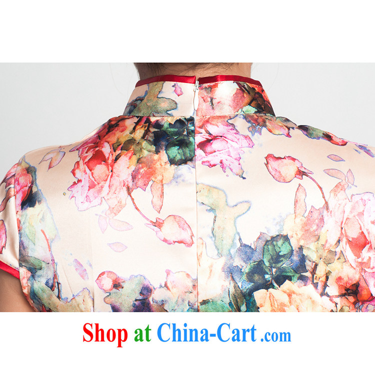100 brigade Bailv summer stereo digital stamp Chinese cheongsam dress short-sleeve dresses female B F 1 1028 # sauna-jae in 1366 - 1 toner yellow and purple 2 XL pictures, price, brand platters! Elections are good character, the national distribution, so why buy now enjoy more preferential! Health