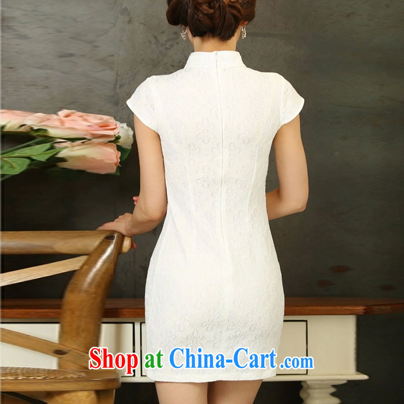 and honey 2015 new lace cheongsam dress daily short video thin beauty dresses white S, Selina CHOW, honey (yiqingmi), online shopping