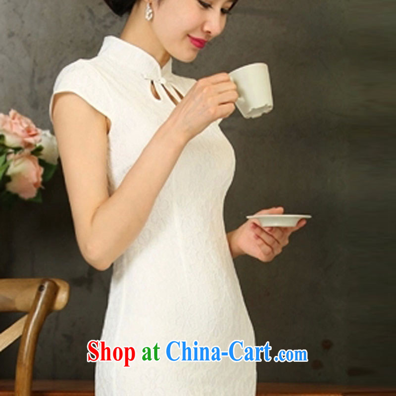 and honey 2015 new lace cheongsam dress daily short video thin beauty dresses white S, Selina CHOW, honey (yiqingmi), online shopping
