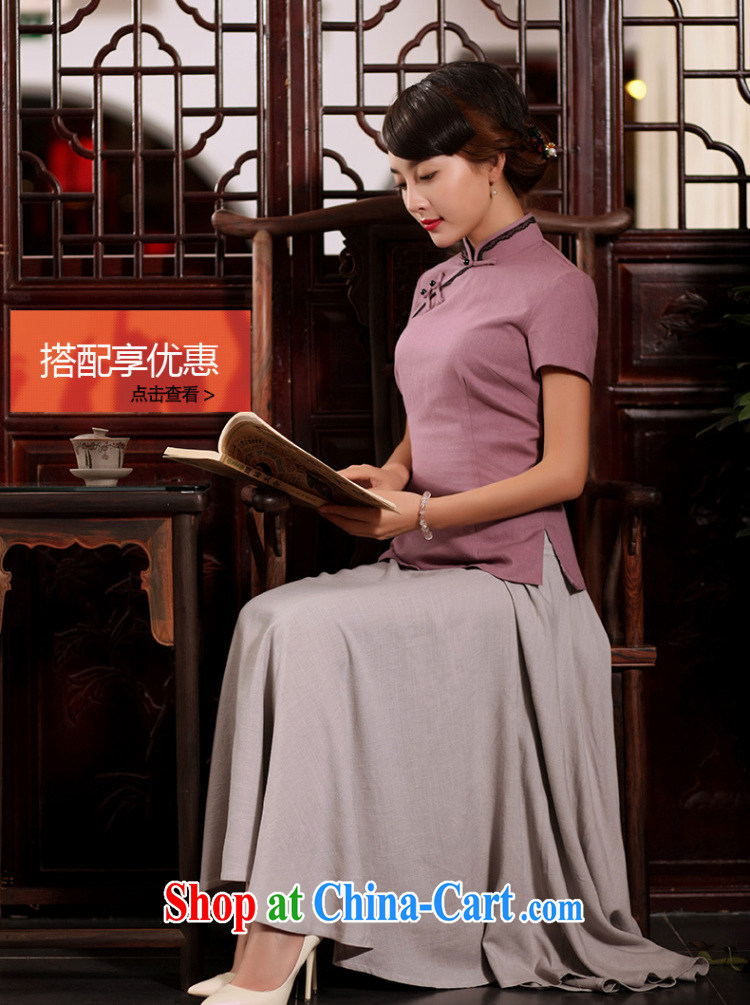 Butterfly Lovers 2015 summer new Ethnic Wind improved cheongsam shirt Han-Chinese wind cotton Ms. Yau Ma Tei Tong with 55,256 elegant Purple - pre-sale 15 days S pictures, price, brand platters! Elections are good character, the national distribution, so why buy now enjoy more preferential! Health