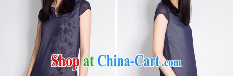 Diane Ying 2015 new summer original design double snow woven fluoroscopy the Stamp Duty Chinese improved cheongsam dress PAE 2136 Tibetan blue L pictures, price, brand platters! Elections are good character, the national distribution, so why buy now enjoy more preferential! Health