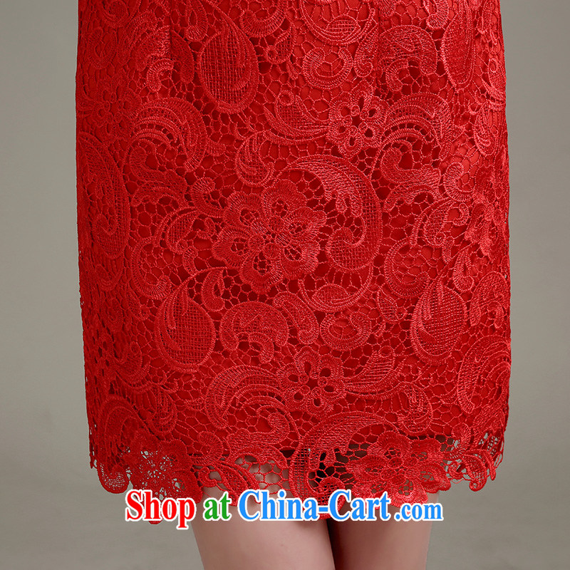 Yi love is still bridal wedding dress toast clothing cheongsam dress new spring 2015, red stylish lace beauty retro improved red to make the $30 does not return, and love, and, shopping on the Internet