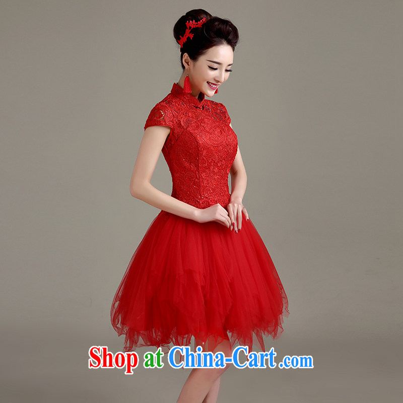 Clothing and love is still bridal wedding dress qipao toast clothing cheongsam dress summer new 2015 red stylish lace beauty retro improved cheongsam female Red to make the $30 does not return clothing, love, and shopping on the Internet