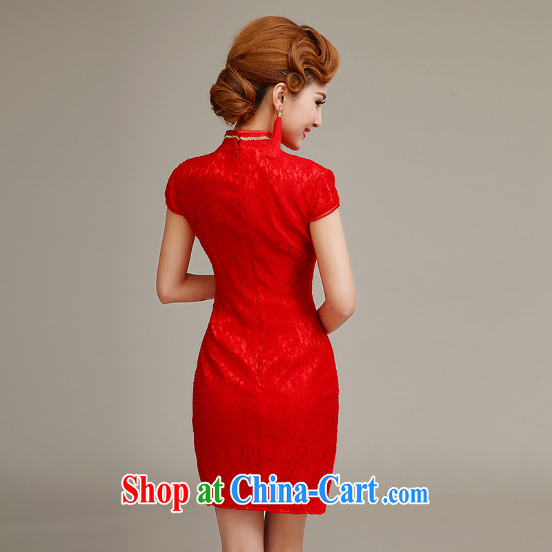 2015 new dresses spring and summer improved retro dresses dresses dresses bridal wedding dress toast clothing cheongsam dress red stylish red to make the $30 not return, and love, and shopping on the Internet