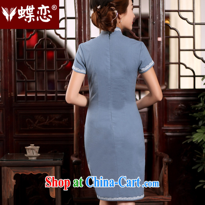 Butterfly Lovers 2015 summer new, antique Chinese cheongsam dress improved stylish daily cultivating the cotton robes 55,265 figure as shown - pre-sale 15 days XXL, Butterfly Lovers, shopping on the Internet