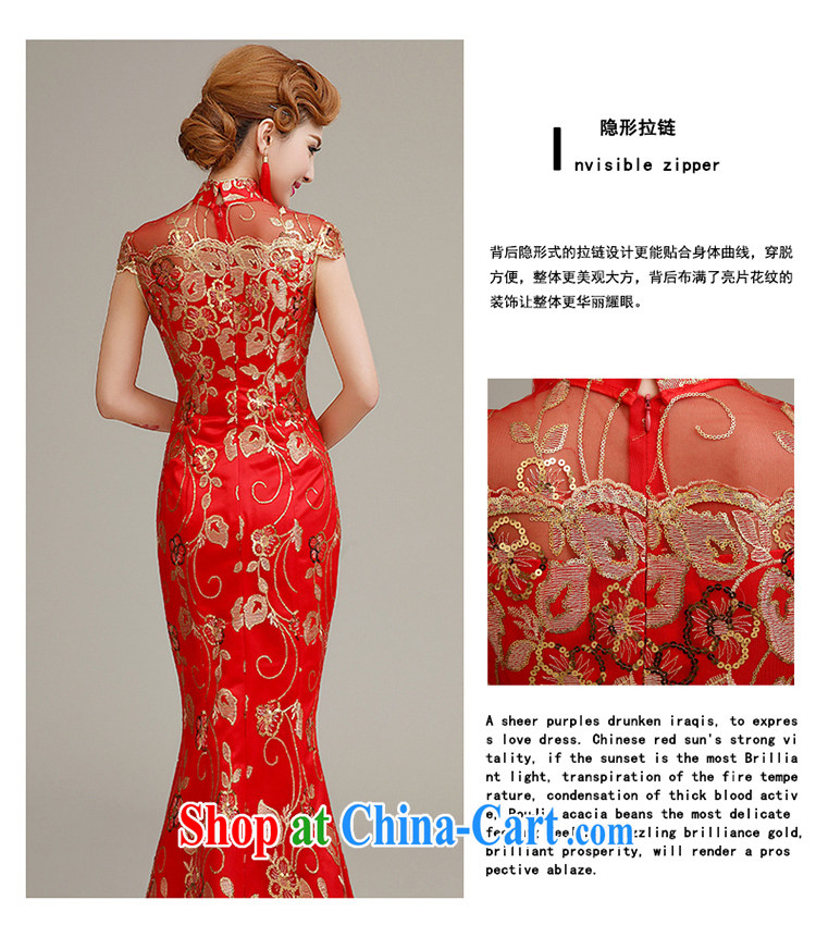 2015 new crowsfoot dress red marriages improved cheongsam dress uniform toasting retro package shoulder-length dresses, red to make the $30 does not return pictures, price, brand platters! Elections are good character, the national distribution, so why buy now enjoy more preferential! Health