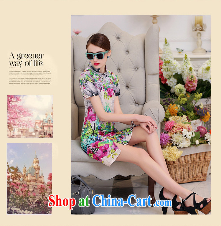 Jun 2015 Golden Harvest summer New Silk Dresses the dresses European site retro improved version cheongsam dress suits women XL pictures, price, brand platters! Elections are good character, the national distribution, so why buy now enjoy more preferential! Health