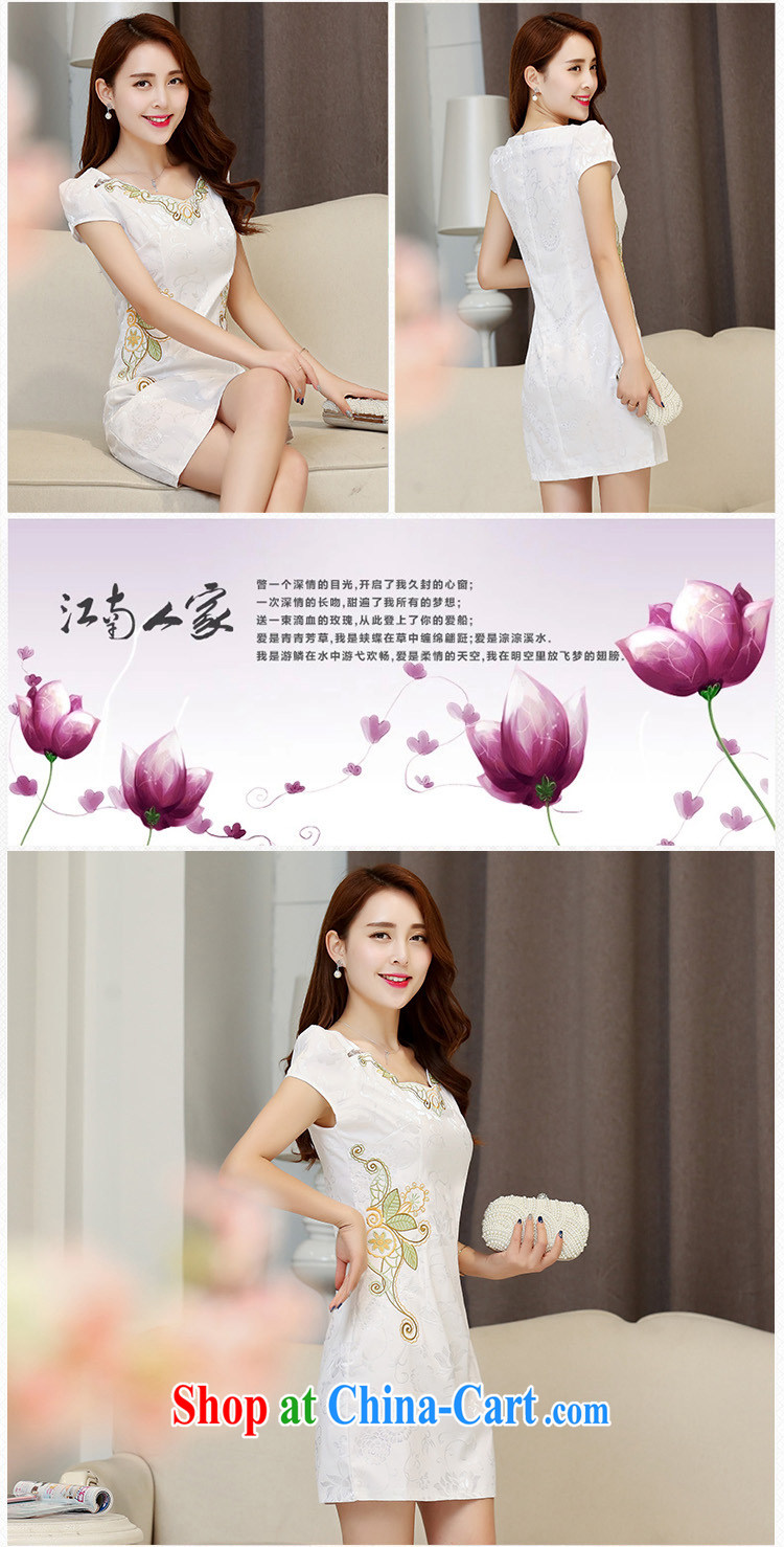 Ya-ting store 2015 summer new Korean female Chinese exquisite embroidered cheongsam BHSZM 1536 apricot XXL pictures, price, brand platters! Elections are good character, the national distribution, so why buy now enjoy more preferential! Health