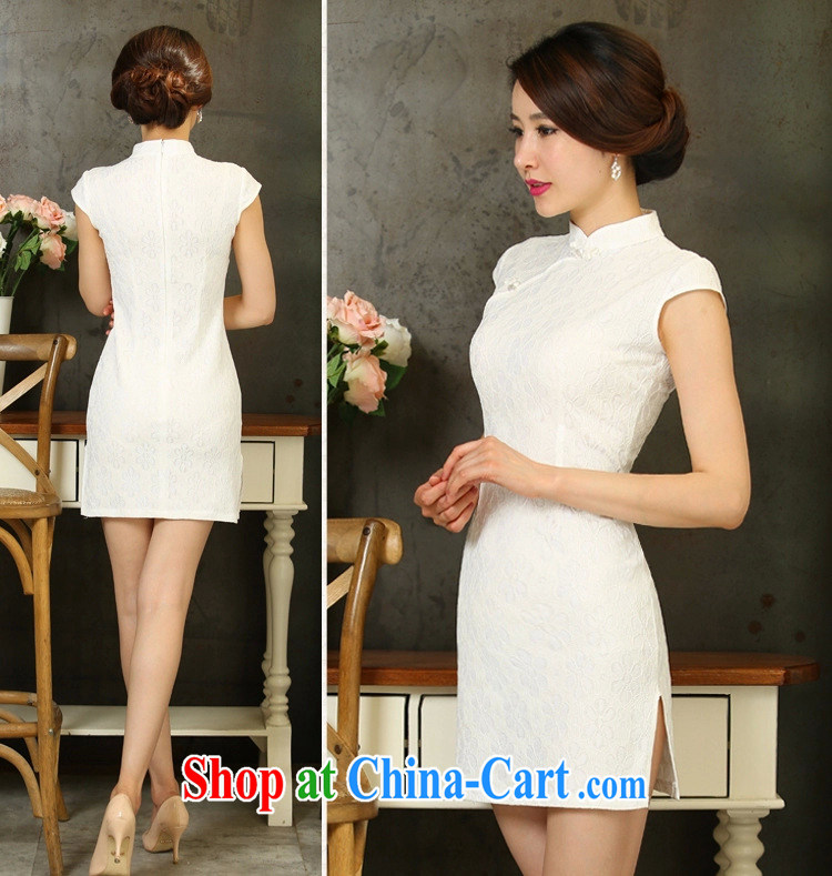 Leong Che-hung Tai spring ~the 2015 new spring and summer Stylish retro dresses improved daily dress dress 1129 white S pictures, price, brand platters! Elections are good character, the national distribution, so why buy now enjoy more preferential! Health