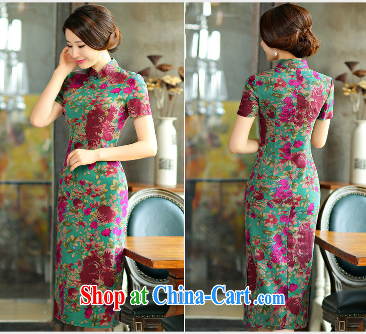 Hung Tai spring ~ 9012 only 2015 spring and summer beauty retro graphics thin short sleeves in the Code improved linen long cheongsam dress the dish 9010 XXL pictures, price, brand platters! Elections are good character, the national distribution, so why buy now enjoy more preferential! Health