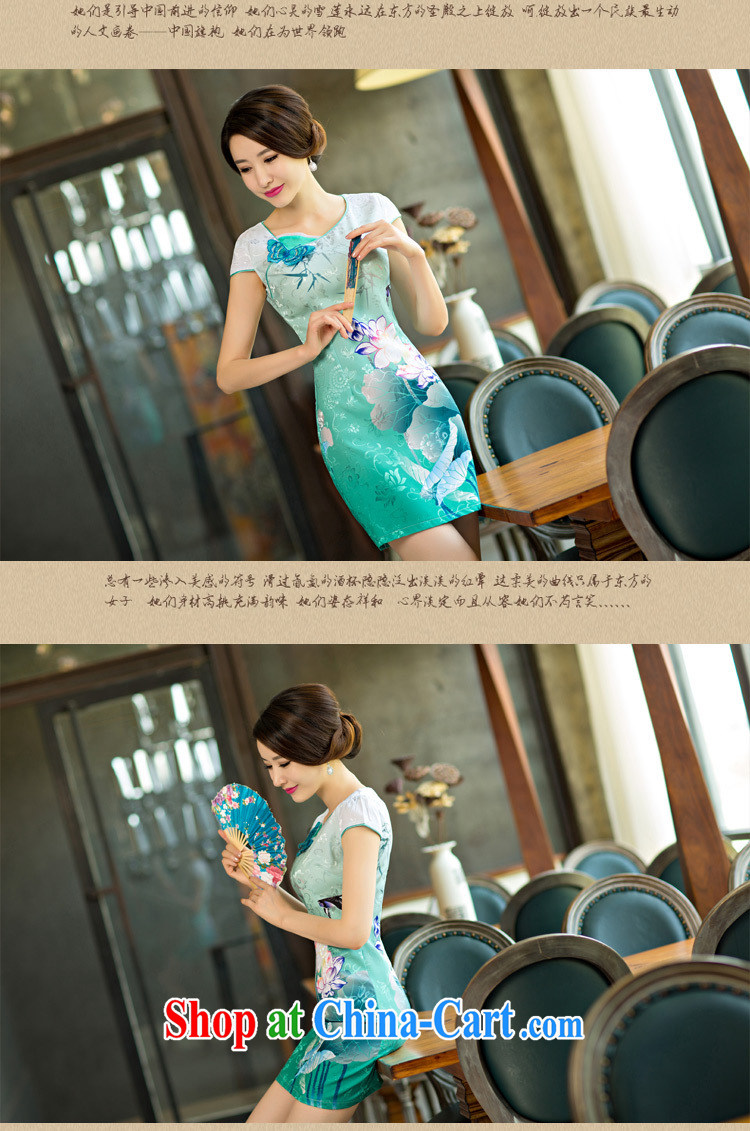 Take Princess family: Summer 2015 new professional clothing cheongsam dress green XXL pictures, price, brand platters! Elections are good character, the national distribution, so why buy now enjoy more preferential! Health