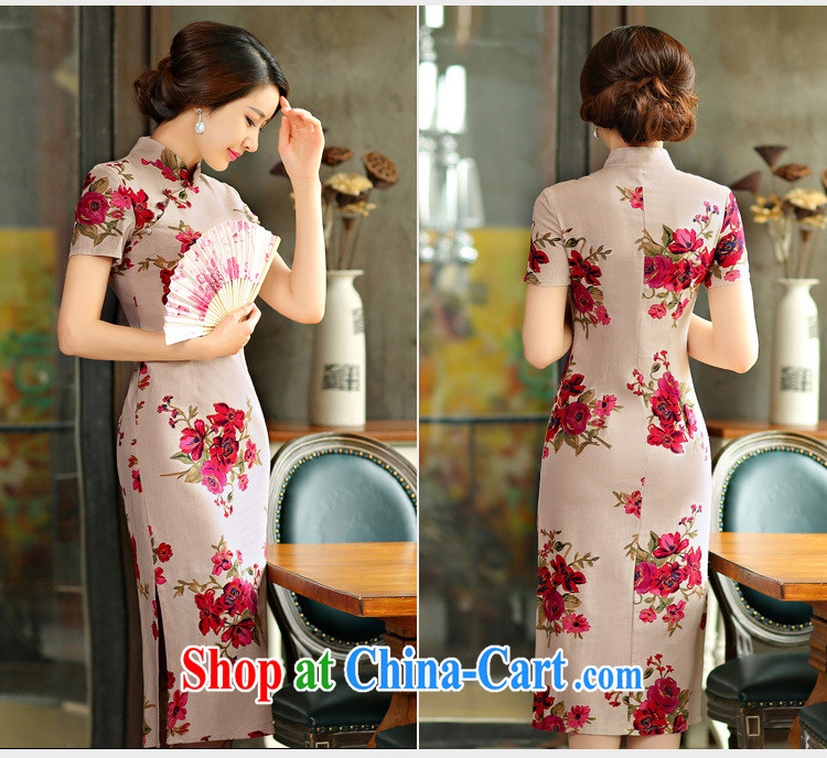 Leong Che-hung Tai spring ~ 9011 only 2015 spring and summer beauty retro graphics thin short sleeves in the Code improved linen long skirt outfit, if 9011 M pictures, price, brand platters! Elections are good character, the national distribution, so why buy now enjoy more preferential! Health