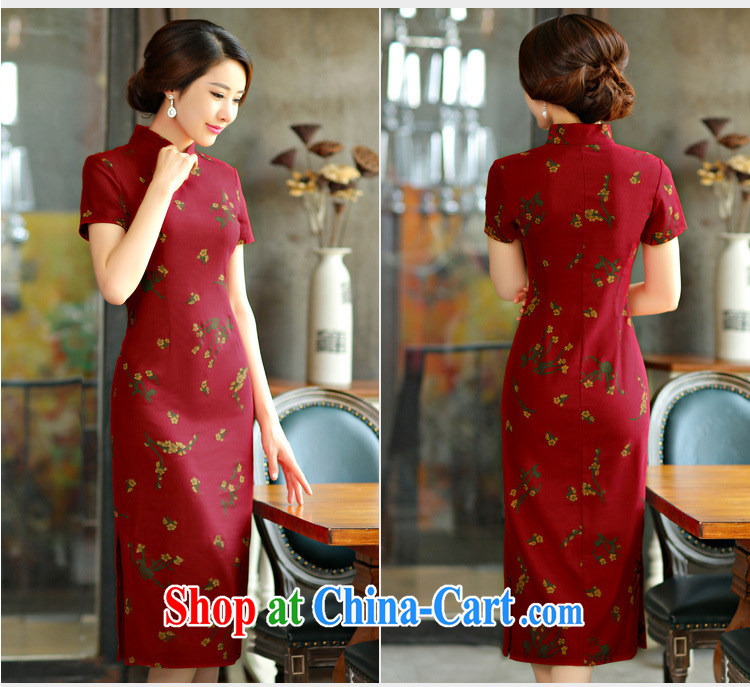 Type color-bin in accordance with spring and summer beauty retro graphics thin short sleeves in the Code improved linen long cheongsam dress pictures, price, brand platters! Elections are good character, the national distribution, so why buy now enjoy more preferential! Health