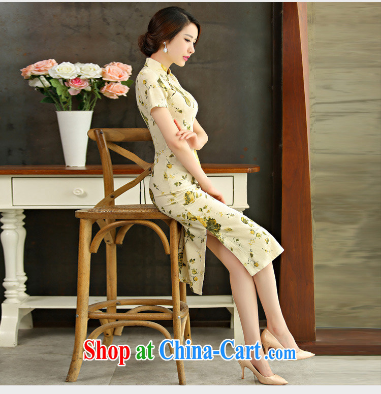 Type color-bin in accordance with spring and summer beauty retro graphics thin short sleeves in the Code improved linen long cheongsam dress pictures, price, brand platters! Elections are good character, the national distribution, so why buy now enjoy more preferential! Health