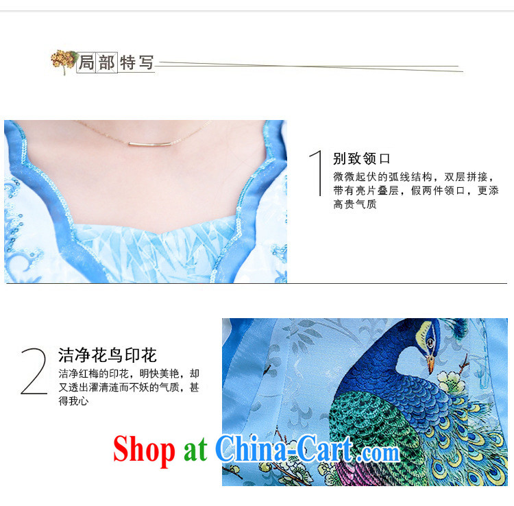Ms Audrey EU, child $2015 female new Peacock dresses retro dress everyday Chinese improved stylish summer short cheongsam dress pictures, price, brand platters! Elections are good character, the national distribution, so why buy now enjoy more preferential! Health