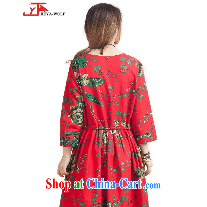Jack And Jacob JIEYA - WOLF New Tang Women's clothes 7 cuff Spring Summer and Autumn basket in the skirt and stylish in her long skirt kit, Jacob hit mine red will see the detail table, JIEYA - WOLF, shopping on the Internet