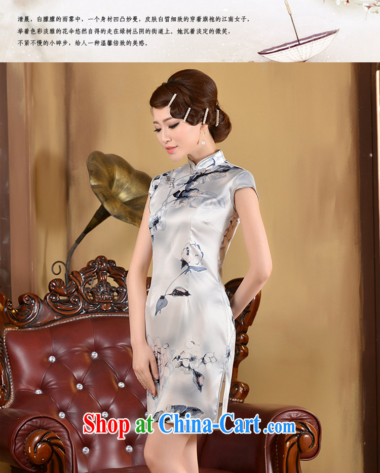 2015 cheongsam short summer fashion, improved cultivation video thin-waist short, Retro daily outfit skirt white XL pictures, price, brand platters! Elections are good character, the national distribution, so why buy now enjoy more preferential! Health