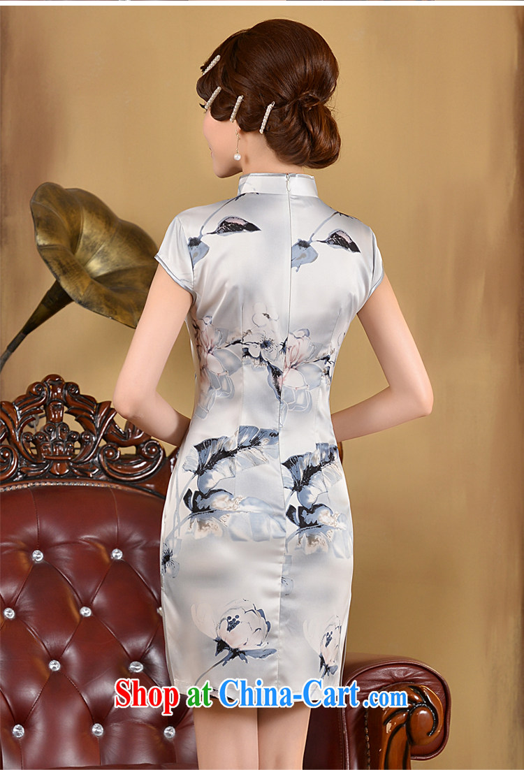 2015 cheongsam short summer fashion, improved cultivation video thin-waist short, Retro daily outfit skirt white XL pictures, price, brand platters! Elections are good character, the national distribution, so why buy now enjoy more preferential! Health