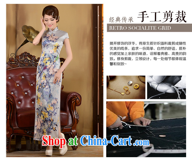 2015 cheongsam shirt spring and summer new, Retro beauty graphics thin-waist long cheongsam stylish ethnic wind white XXL pictures, price, brand platters! Elections are good character, the national distribution, so why buy now enjoy more preferential! Health