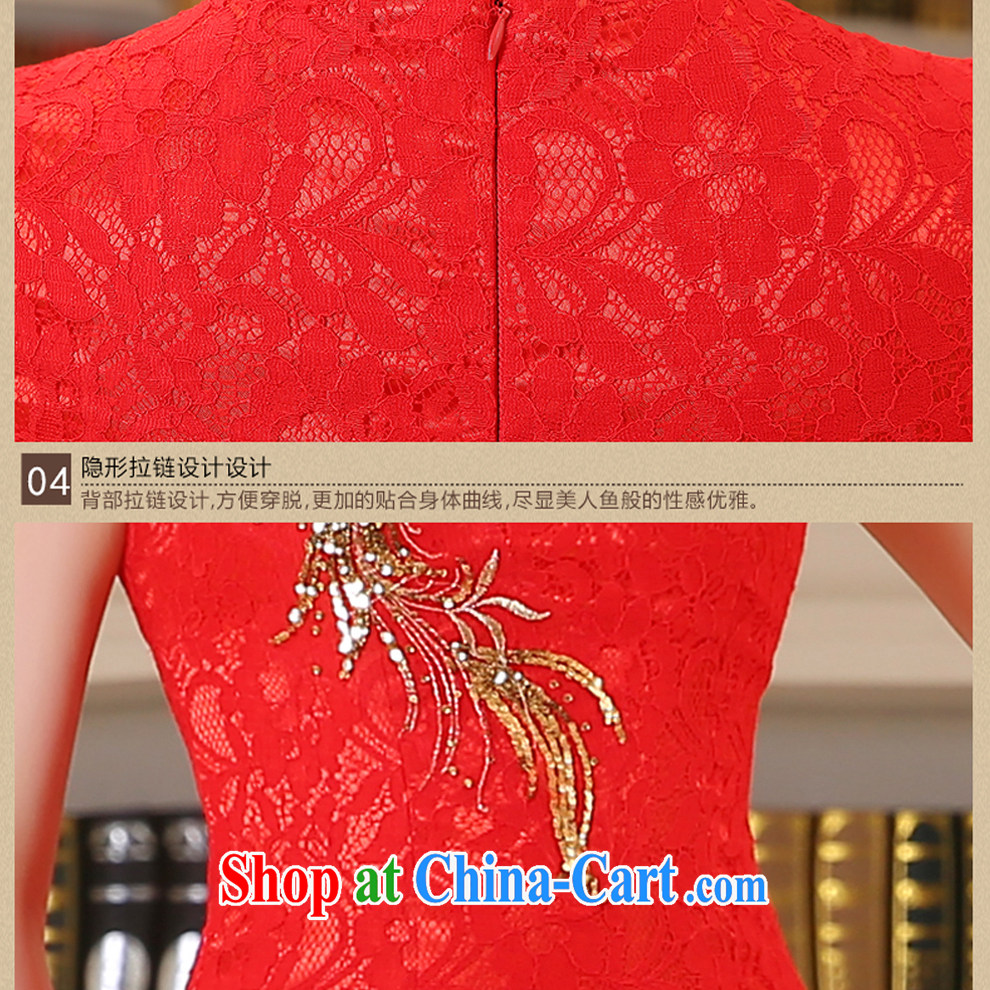 Impression Leigh 2015 new bride wedding toast clothing cheongsam dress beauty wedding dress red long Q 1024 pictures, price, brand platters! Elections are good character, the national distribution, so why buy now enjoy more preferential! Health