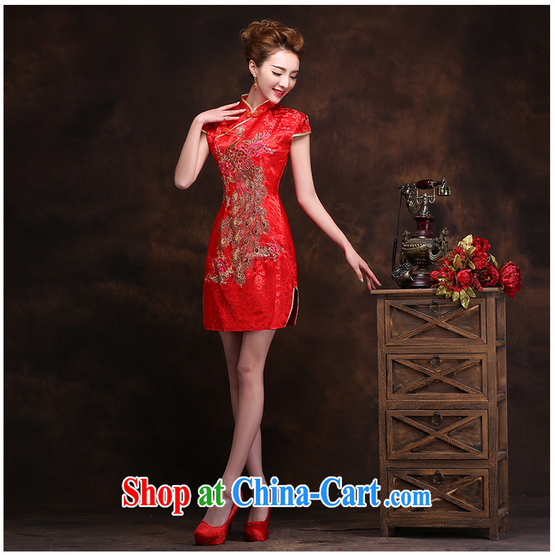 The beautiful yarn short red dresses shoulders package beauty and simplicity and retro graphics thin improved daily two through video, photography and fresh bridal toast serving private, beautiful yarn (nameilisha), online shopping