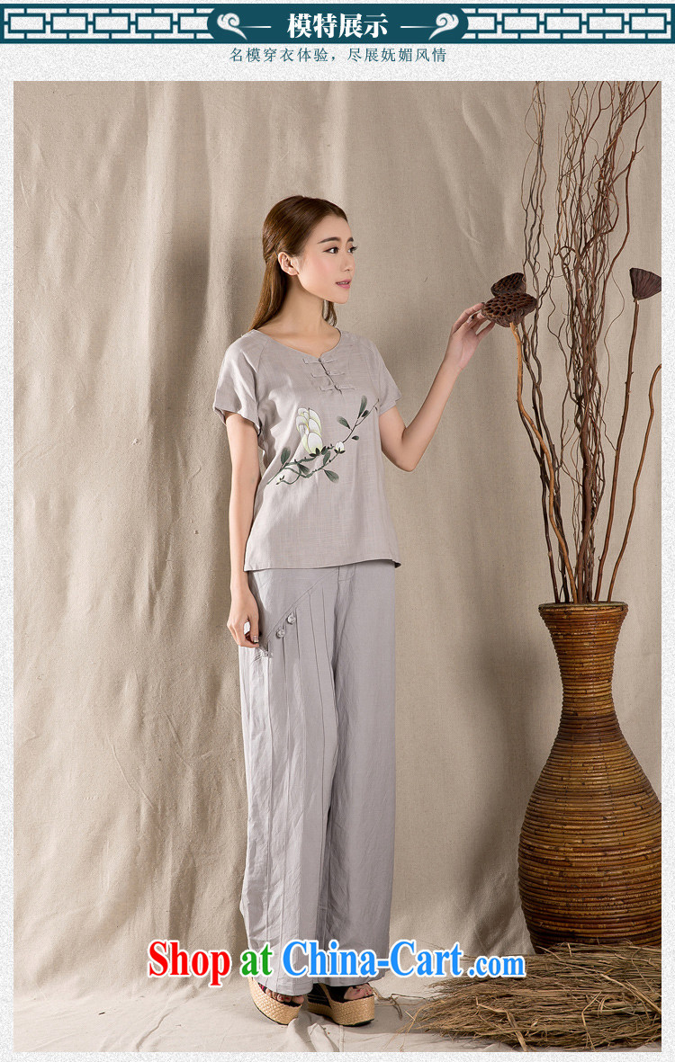 The beautiful 2015 summer new antique Chinese female improved stylish cotton Ms. Yau Ma Tei Tong with gray XXL pictures, price, brand platters! Elections are good character, the national distribution, so why buy now enjoy more preferential! Health