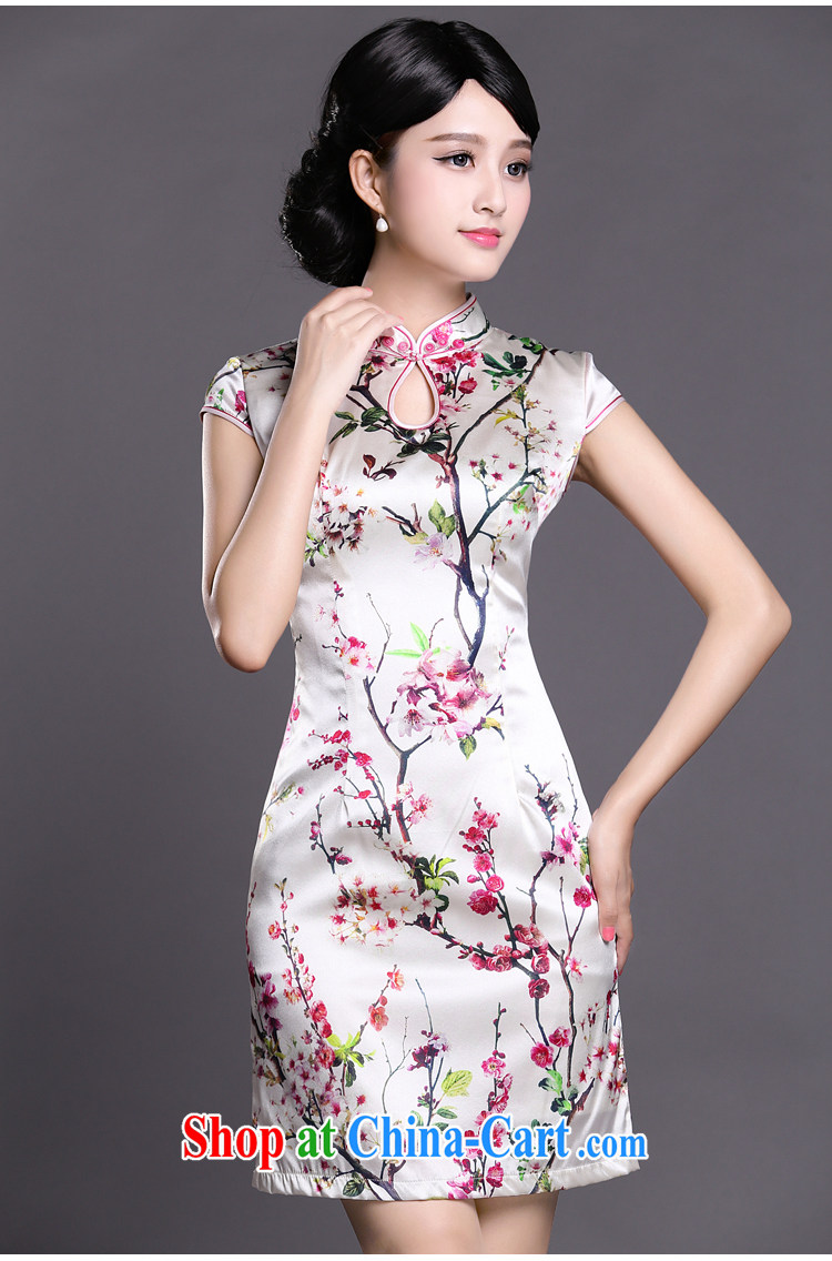 Joe is still name-yuan silk summer new short-sleeved improved cheongsam dress ZS 025 white S pictures, price, brand platters! Elections are good character, the national distribution, so why buy now enjoy more preferential! Health