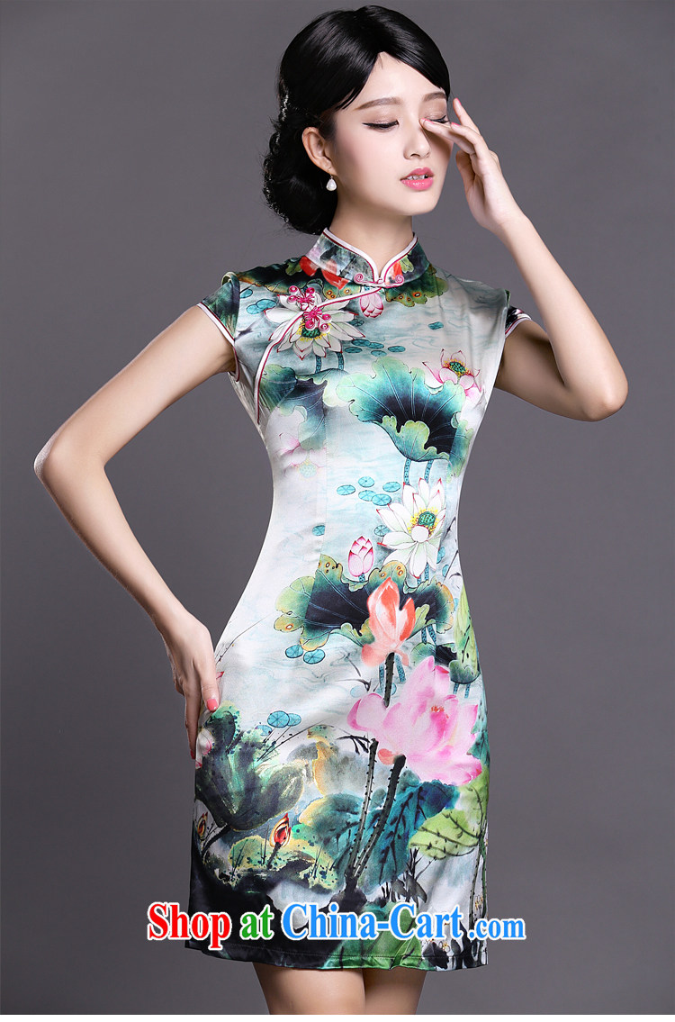 Joe is still name-yuan silk Chinese style qipao improved summer ZS 031 green XXL pictures, price, brand platters! Elections are good character, the national distribution, so why buy now enjoy more preferential! Health