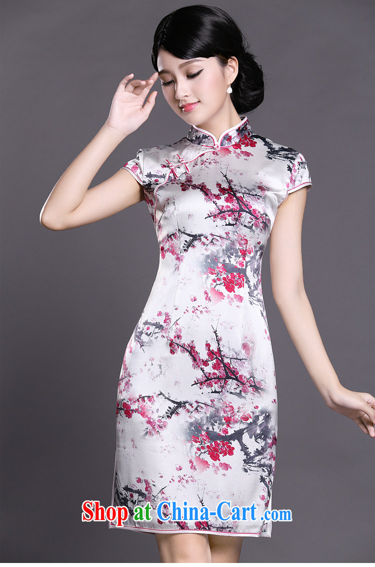 Joe is still name-yuan Silk Cheongsam dress summer China wind improved ZS 033 red XXL pictures, price, brand platters! Elections are good character, the national distribution, so why buy now enjoy more preferential! Health