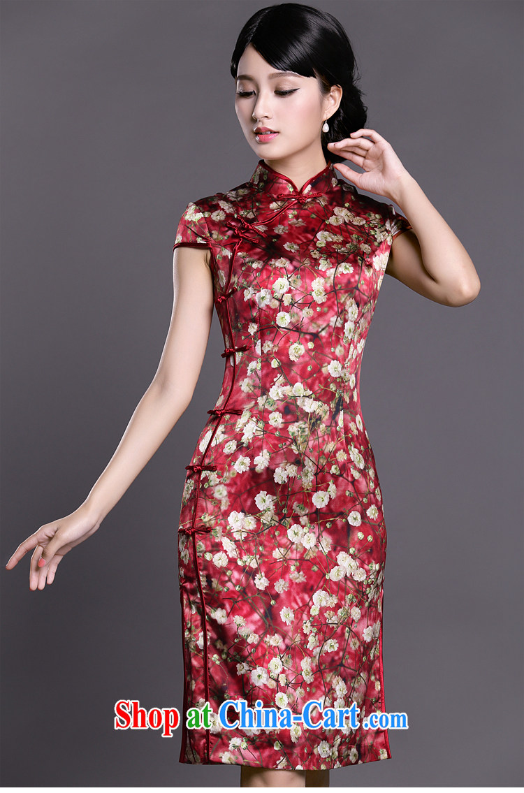 Joe is still name-yuan silk larger dresses dress summer Chinese Dress ZS 037 red XXL pictures, price, brand platters! Elections are good character, the national distribution, so why buy now enjoy more preferential! Health