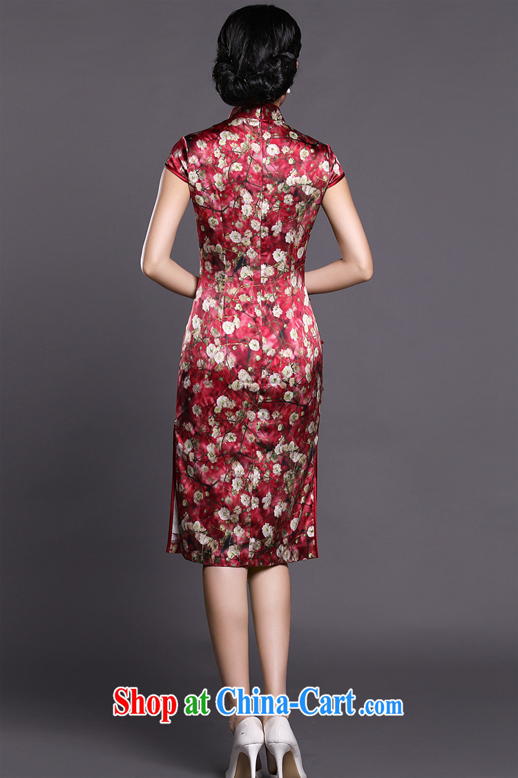 Joe is still name-yuan silk larger dresses dress summer Chinese Dress ZS 037 red XXL pictures, price, brand platters! Elections are good character, the national distribution, so why buy now enjoy more preferential! Health