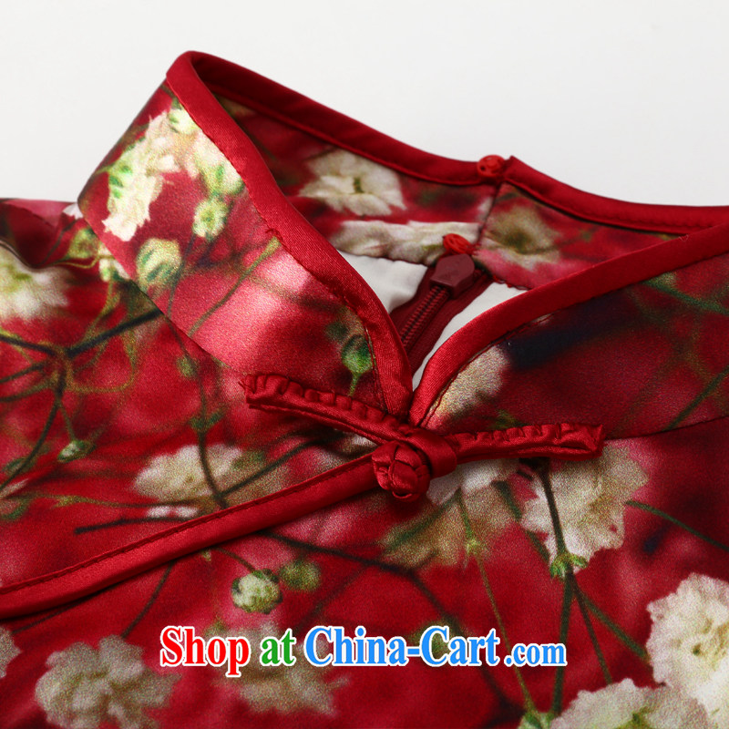 Joe is still name-yuan silk large code cheongsam dress summer Chinese Dress ZS 037 red XXL, CHOSHAN LADIES, and shopping on the Internet