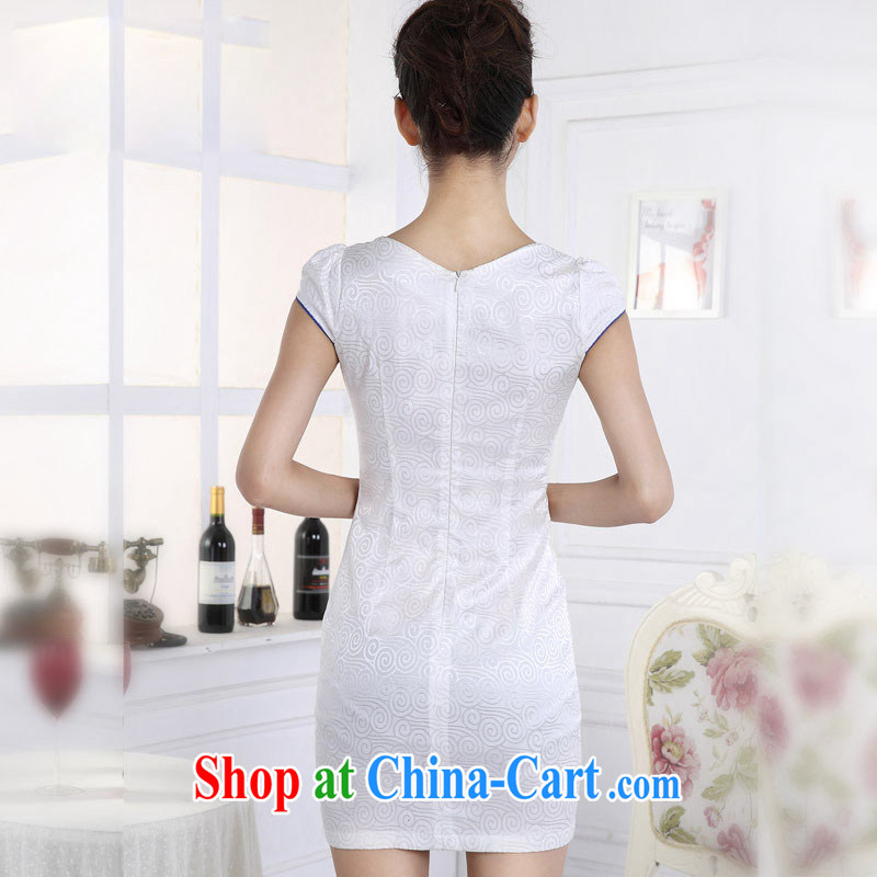 And, in accordance with antique embroidery girls dresses skirt classic embroidery short sleeve cheongsam dress Ethnic Wind the drill LYE 66,661 blue flower XXL, music, in accordance with (leyier), shopping on the Internet