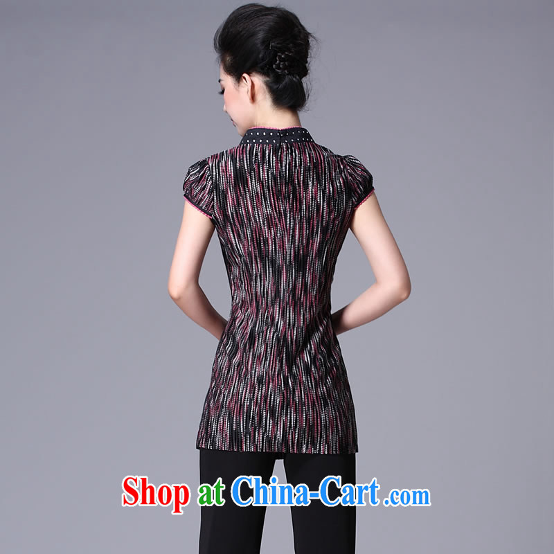 The CYD HO Kwun Tong' color following the Chinese qipao T-shirt Chinese, summer/ethnic wind and stylish Chinese improved L, Sau looked Tang, shopping on the Internet